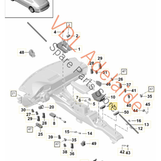 971919709CB 971919709BJOV3    Porsche Panamera Centre Console AC Climate Switch 971919709CB 971919709BJ OV3