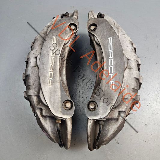 971615123BL 971615123Q 971615124BL 971615124Q Porsche Brembo 6 Piston Pot Front Brake Caliper Set 971615123Q 971615123BK 971615123BL for 18in Rotor Radial Mount