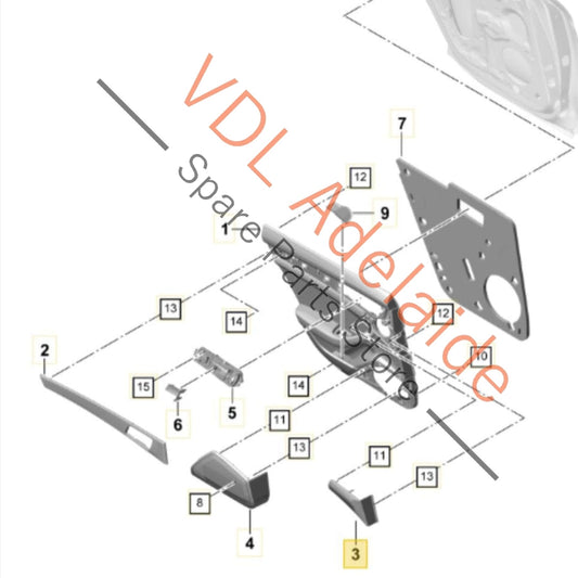 971035794 9710357945Q0 Porsche Panamera 971 Rear Right Door Mid Tone Speaker Cover Trim 971035794