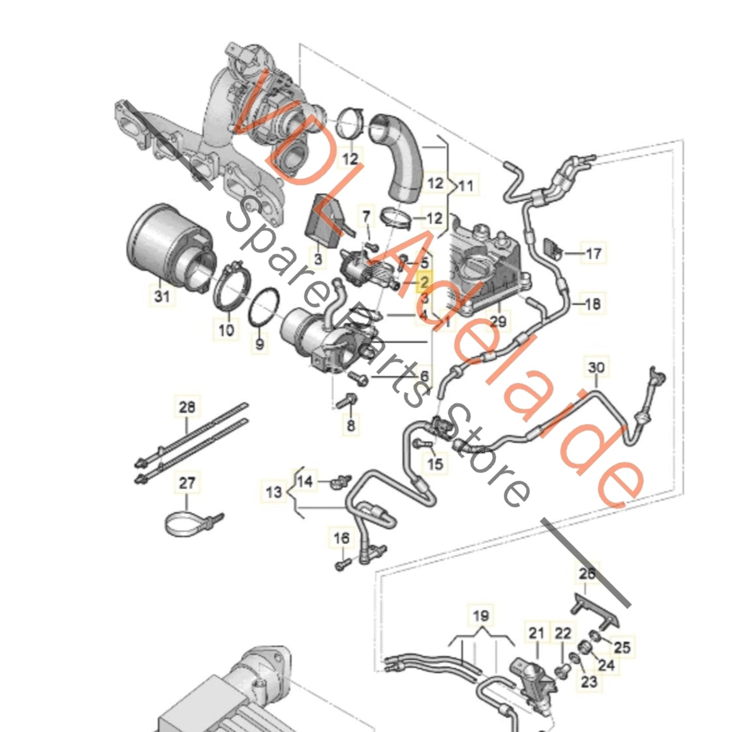 04L131501M 04L131501 VW Golf MK7 Exhaust Recirculation Valve 04L131501 04L131501M
