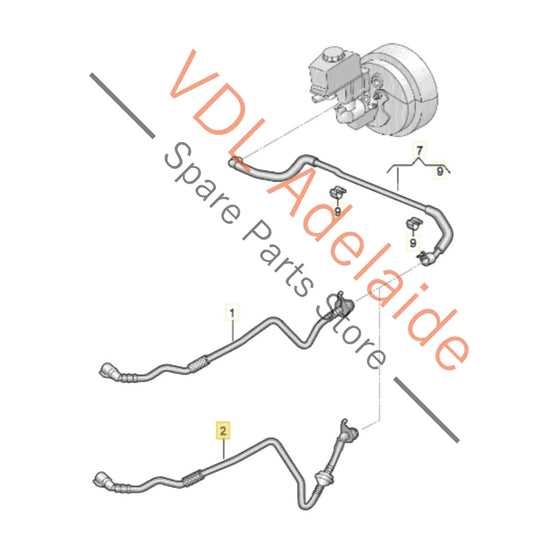 5Q0612041AE 5Q0612041BQ 5Q0612041M  VW Golf MK7 Brake Vacuum Hose Pipe with One Way Valve 5Q0612041M 5Q0612041BQ