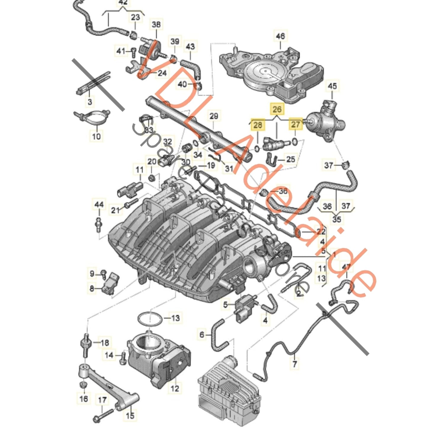 06L906031C Genuine VW Audi 2.0T Petrol Fuel Injector Set of 4 06L906031C only 20,828km