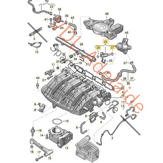 06L906031C    Genuine VW Audi 2.0T Petrol Fuel Injector Set of 4 06L906031C only 20,828km