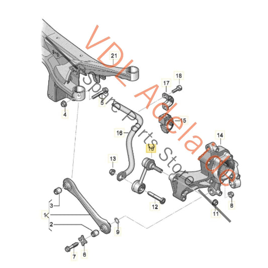1K0505465K    VW Golf MK5 MK6 Rear Swaybar Coupling Rod Link Suspension 1K0505465K