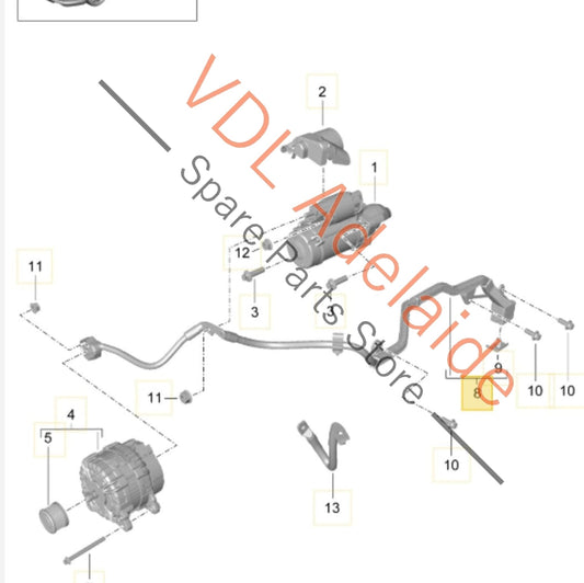 9A160708102 Porsche 911 Alternator Starter Wiring Harness Cable 9A160708102
