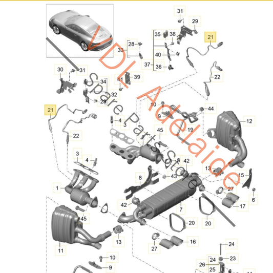 9F1906262 9A160618101 Porsche 911 Lambda Probe Oxygen Sensor Pre-Cat Upstream 9F1906262 9A160618101