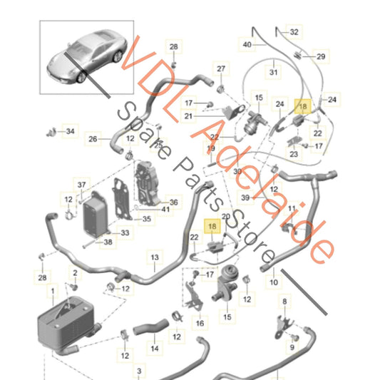 7PP906283AA 7PP906283C Porsche 911 Gearbox Changeover Solenoid Valve 7PP906283AA