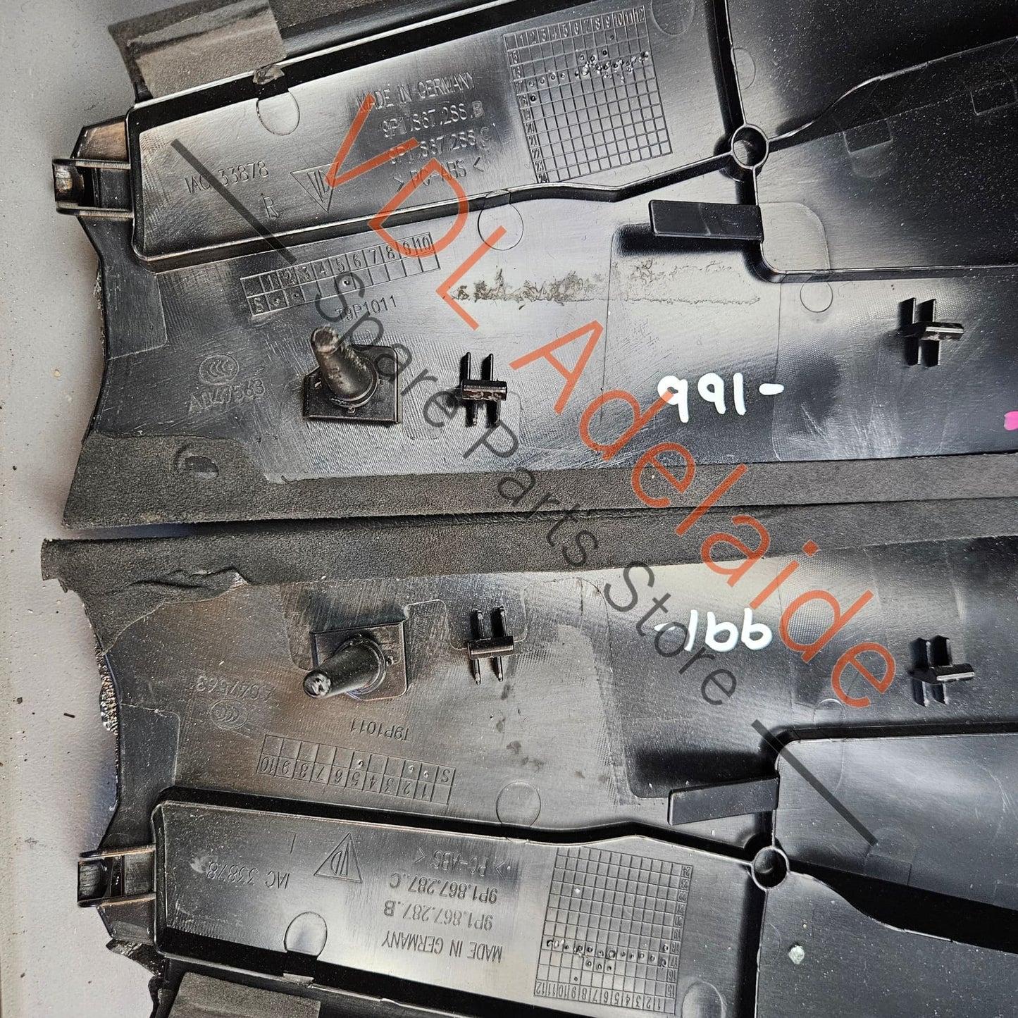 991555187012W0 991555188012W0 Porsche 911 991 Coupe C Pillar Interior Trim Set Alcantara Left 99155518701 2W0 and Right 99155518801 2W0