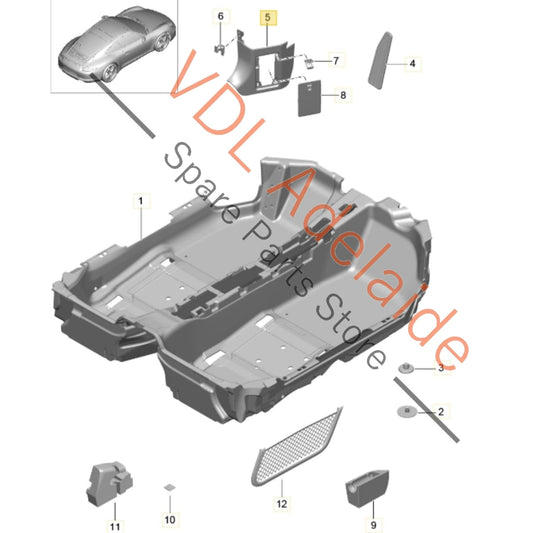 99155510101A75 Porsche 911 991 Front Left A Pillar Interior Footwell Trim 99155510101 A75