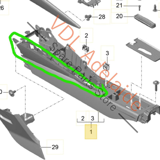 99155321700 99155311101PT7 99155321800 Porsche 911 Pair of Centre Console Side Trims Interior 99155321700 99155321800