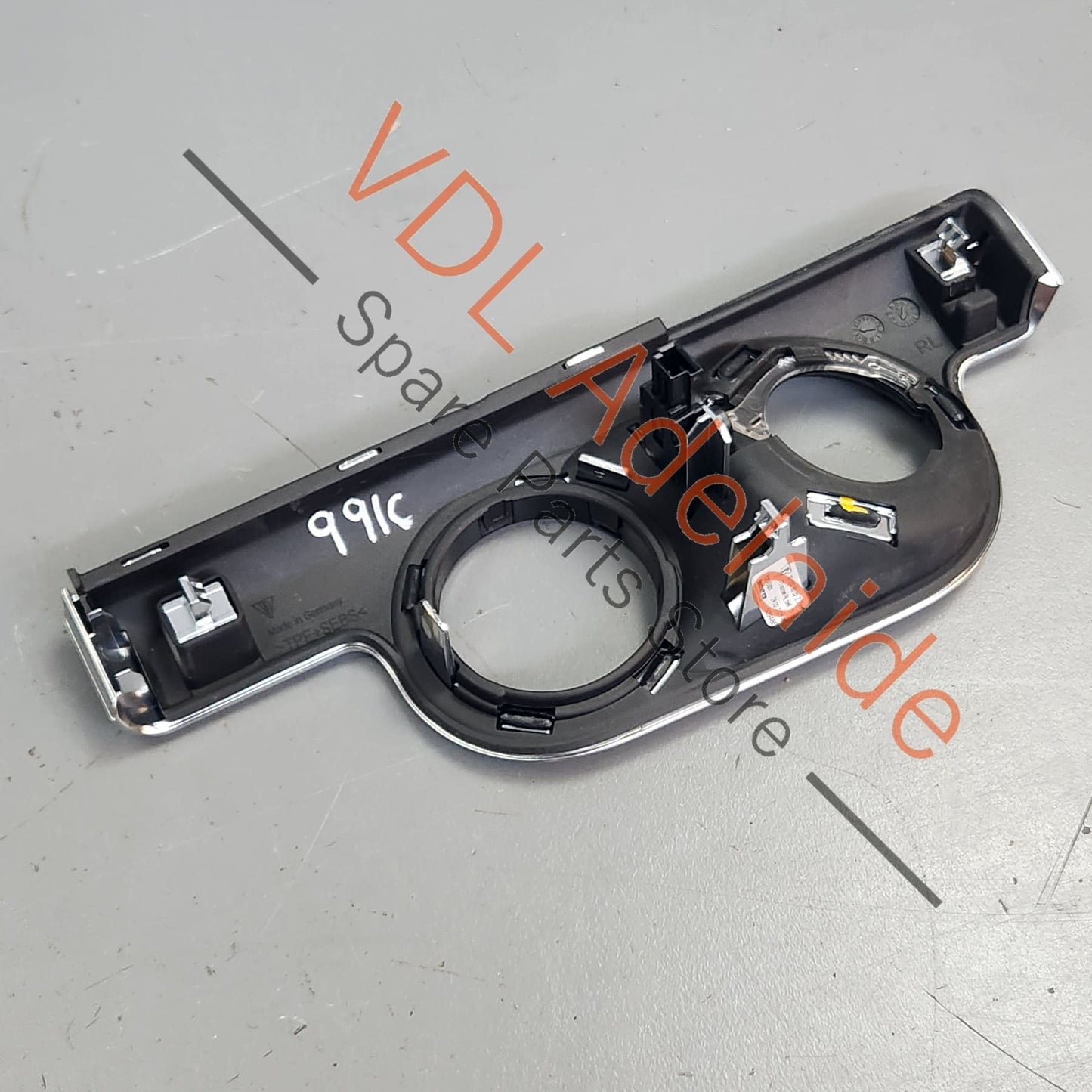 99155238202V08 Porsche 911 991 Trim for Light Switch Galvano Silver Chrome 99155238202 V08