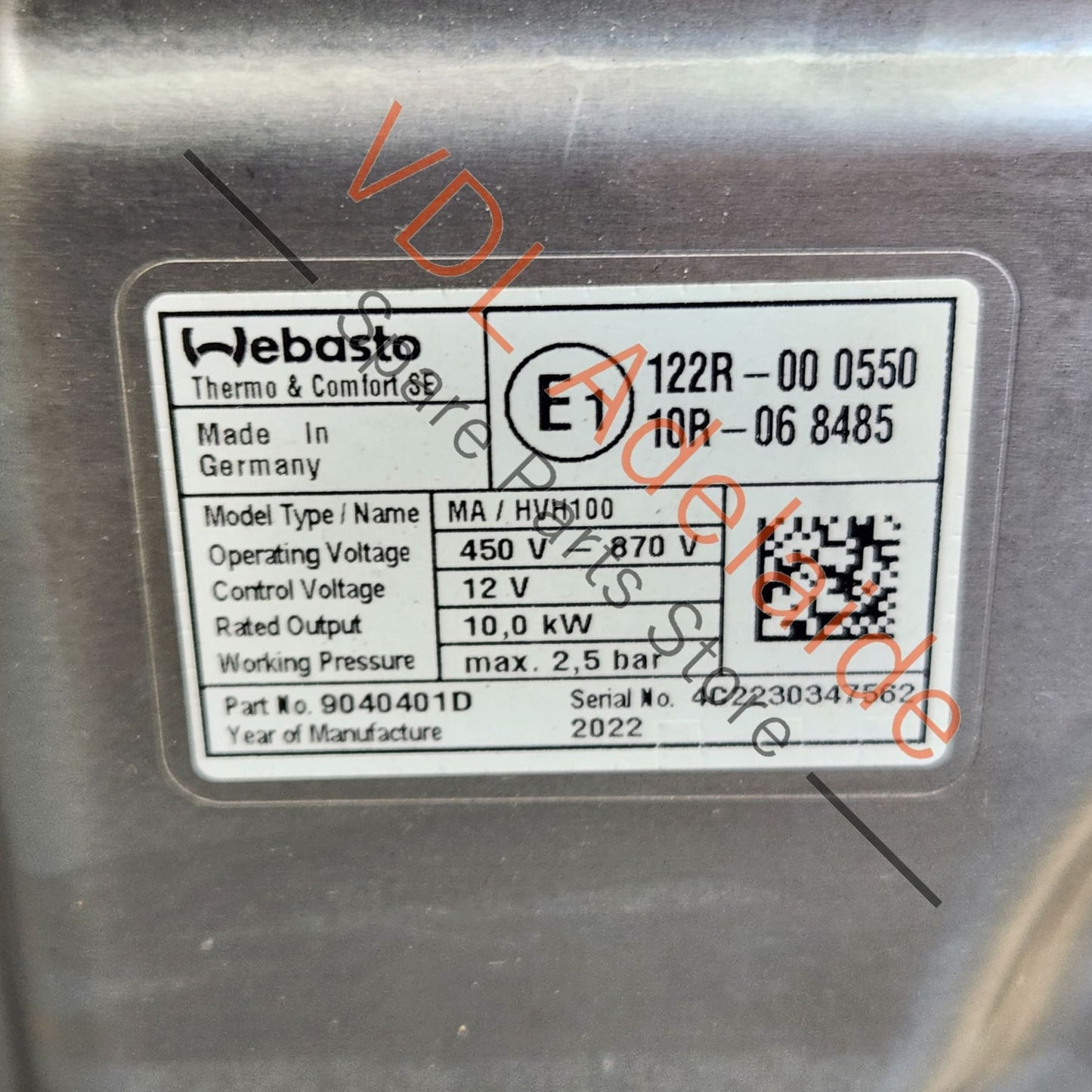 9J1963507E 9J1963507F Audi E-Tron GT Porsche Taycan Main High Voltage Battery Heater Heating (PTC) 9J1963507E 9J1963507F