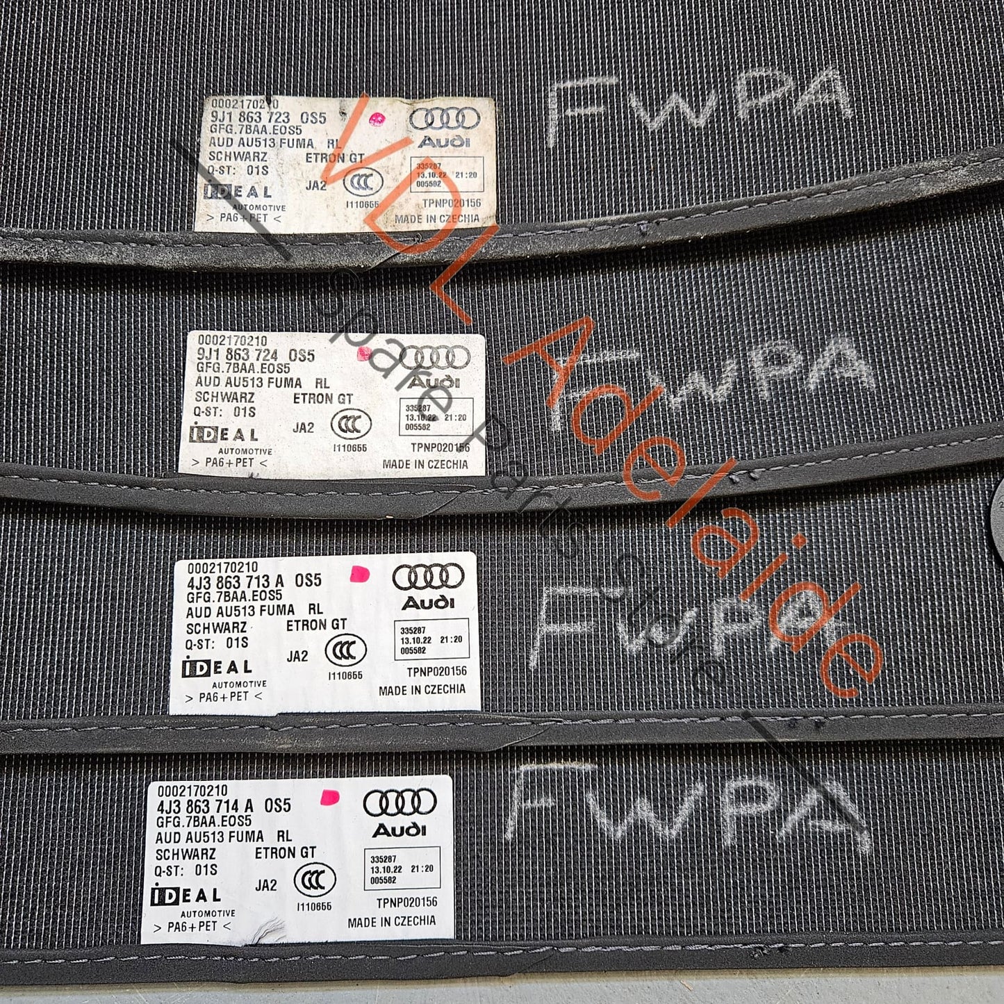 4J3864435COS5 4J3864435C Genuine Floor Mat Set Audi e-Tron 4J3864435C OS5