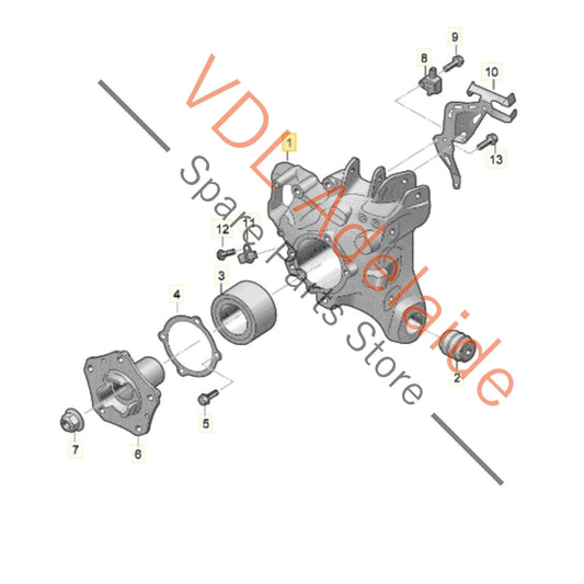 971505435J Audi e-Tron Porsche Panamera Taycan Rear Left Suspension Hub Knuckle Wheel Bearing Housing 971505435J