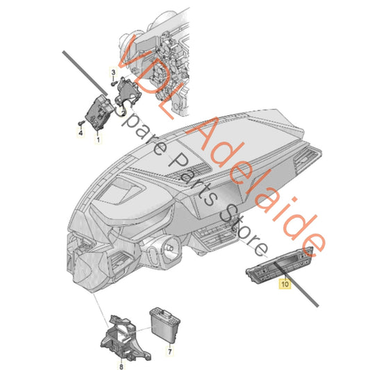 4J3820043K 4J3820043D Audi e-Tron GT Centre A/C Air Conditioning Climate Display Switch 4J3820043K 4J3820043D