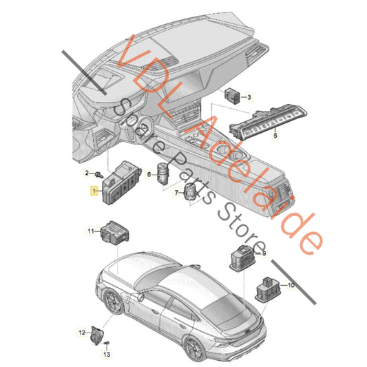 4K2941501A Audi e-Tron Light Switch Automatic LED Variable Lights 4K2941501A
