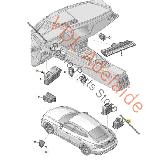 971959832C Audi e-Tron Power Boot Trunk Open Close Button Switch 971959832C