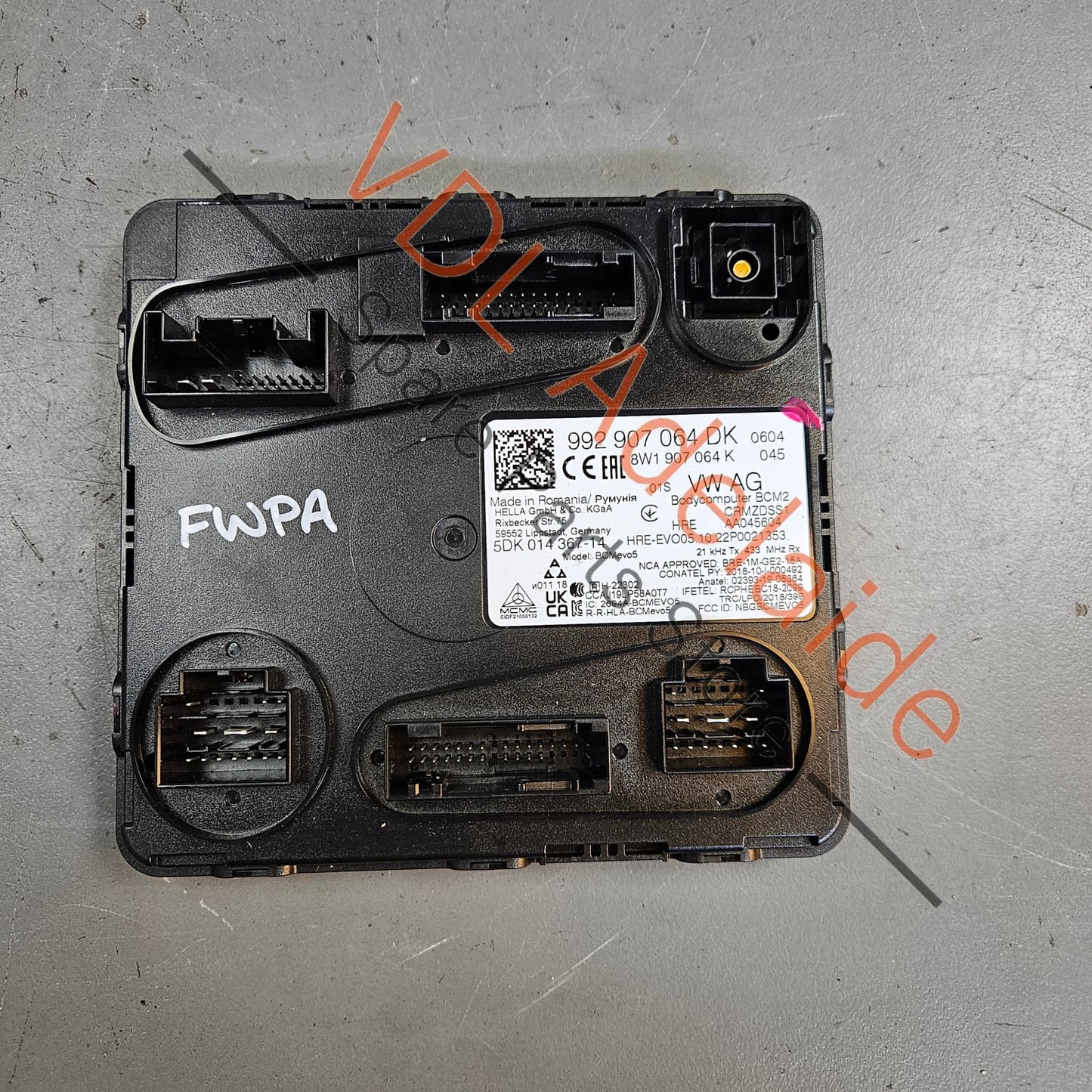 992907064DK 992907064AK 992907064CK Porsche 911 Audi e-Tron Rear BCM BCM2 Power Supply Module Body Control 992907064DK 992907064CK 992907064AK