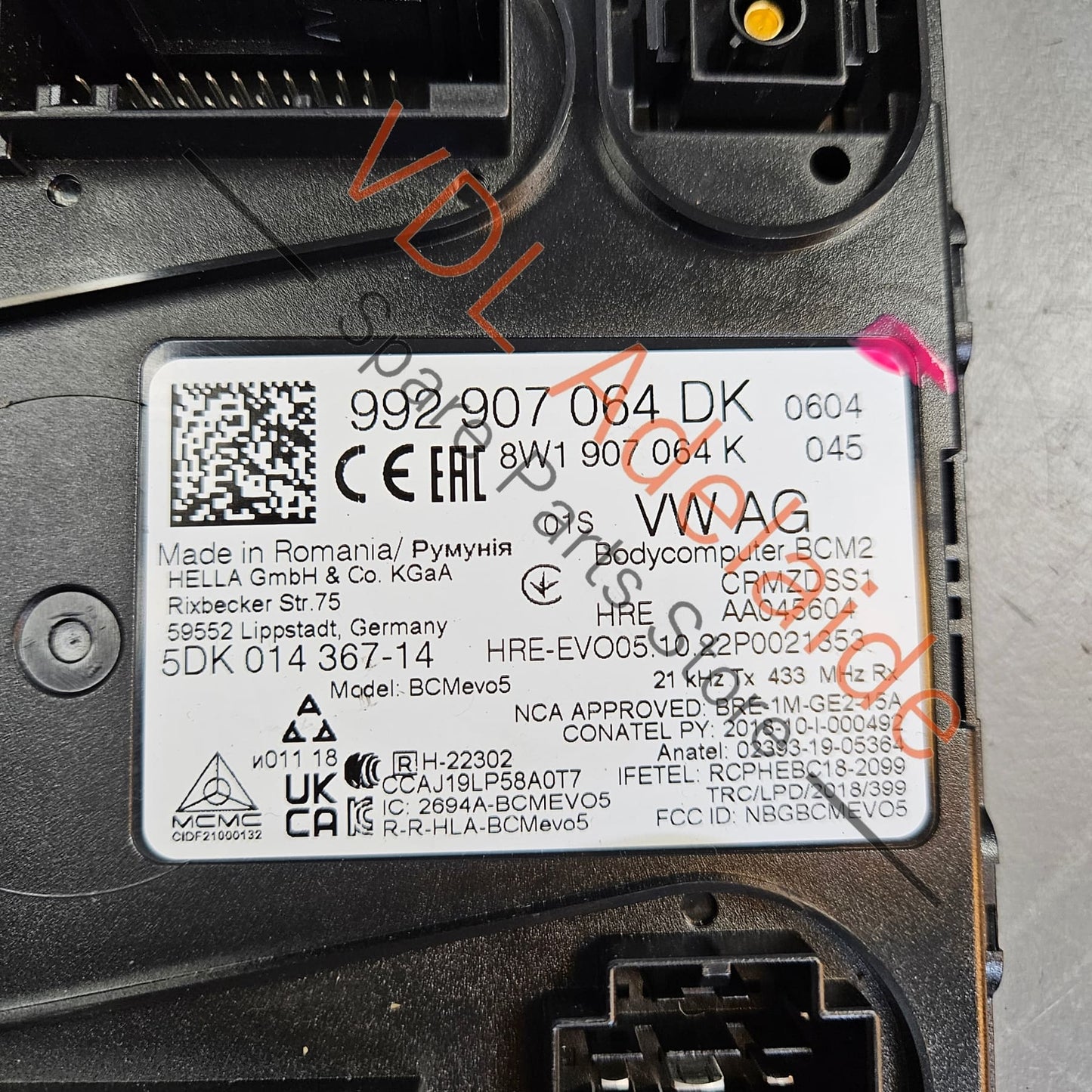 992907064DK 992907064AK 992907064CK Porsche 911 Audi e-Tron Rear BCM BCM2 Power Supply Module Body Control 992907064DK 992907064CK 992907064AK