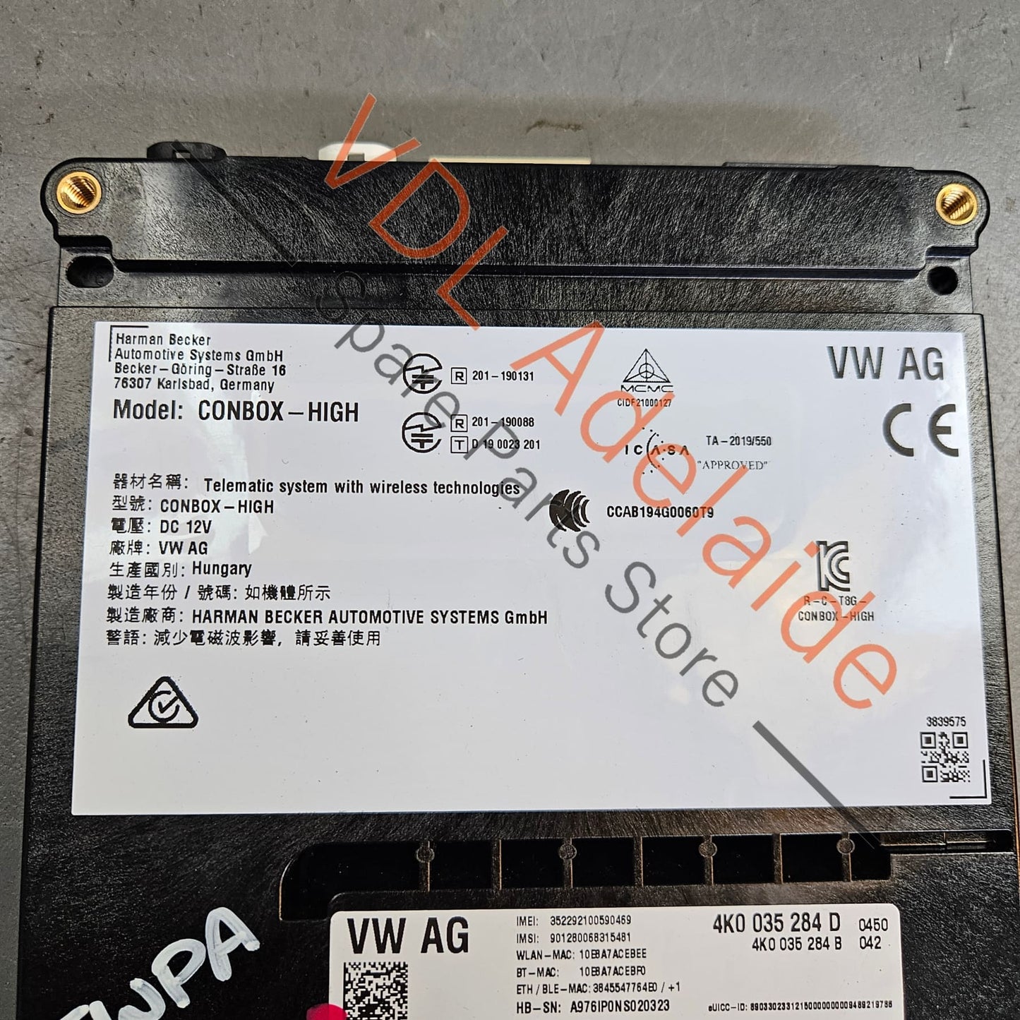 4K0035284D Porsche Lamborghini Emergency Call High Communications Module 4K0035284D Conbox High