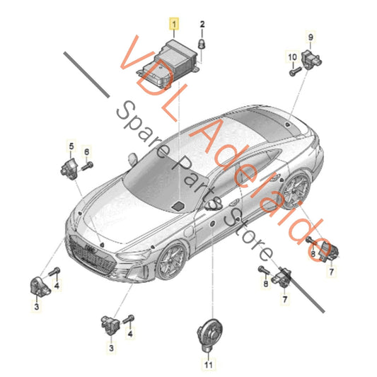 992959655D Audi e-Tron Airbag Control Module 992959655D