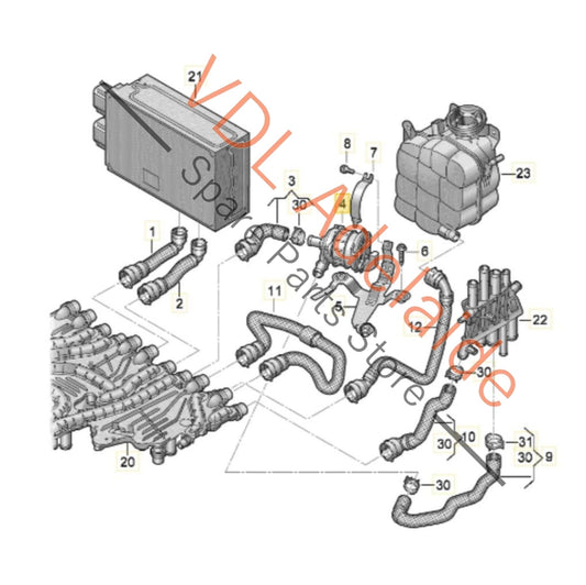 9J1965567F Audi e-Tron Porsche Taycan Electric Coolant Circulation Pump 9J1965567F