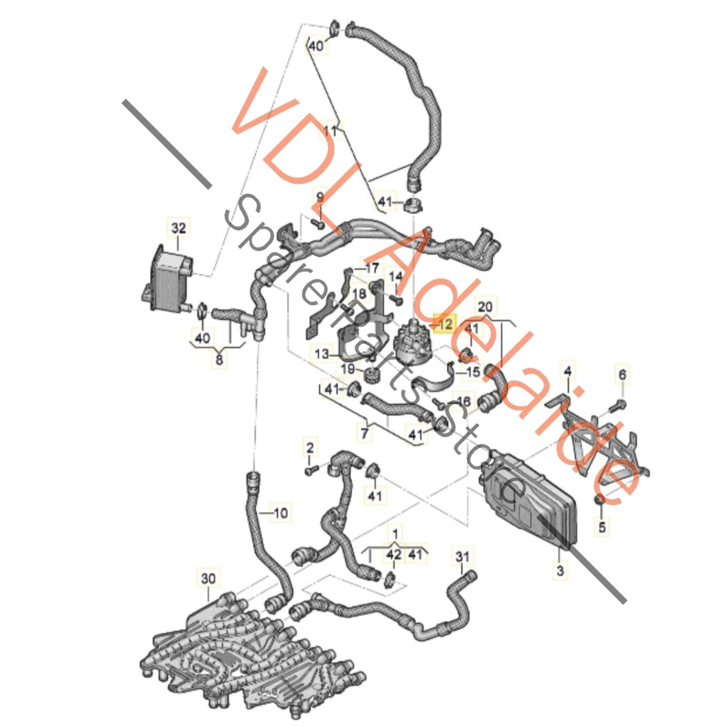 9J1965567B 9J1965567G Audi e-Tron Porsche Taycan Electric Coolant Circulation Pump 9J1965567B