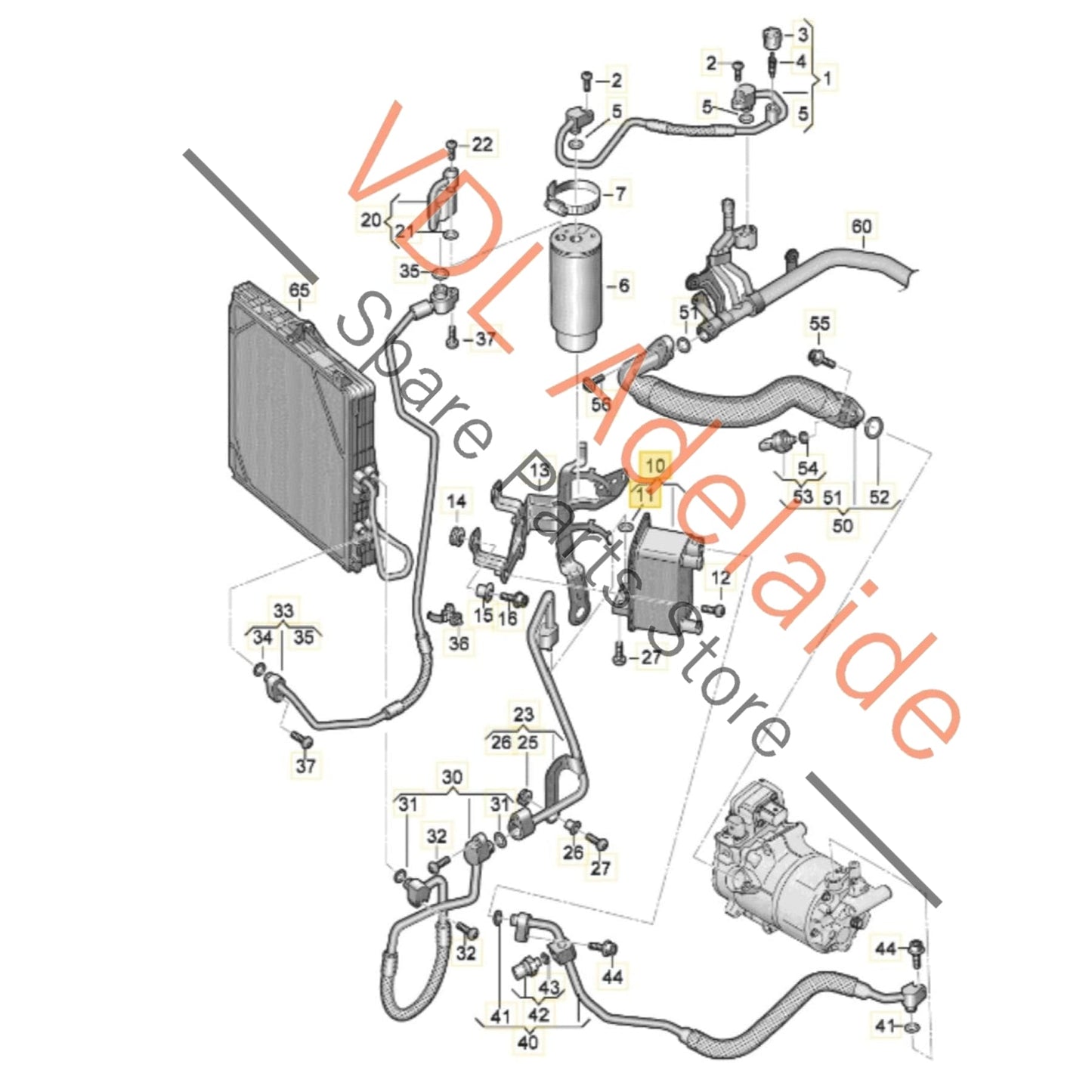 9J1816412 Audi e-Tron Porsche Taycan A/C Air Conditioning Condenser 9J1816412