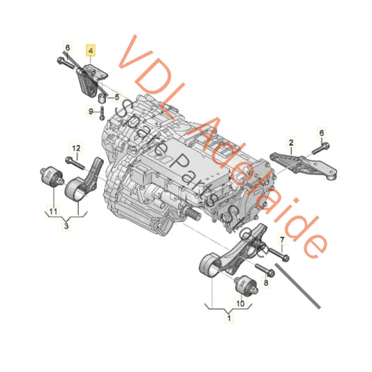 9J1399233B Audi e-Tron GT Engine Transmission Mount Bracket Bushing 9J1399233B