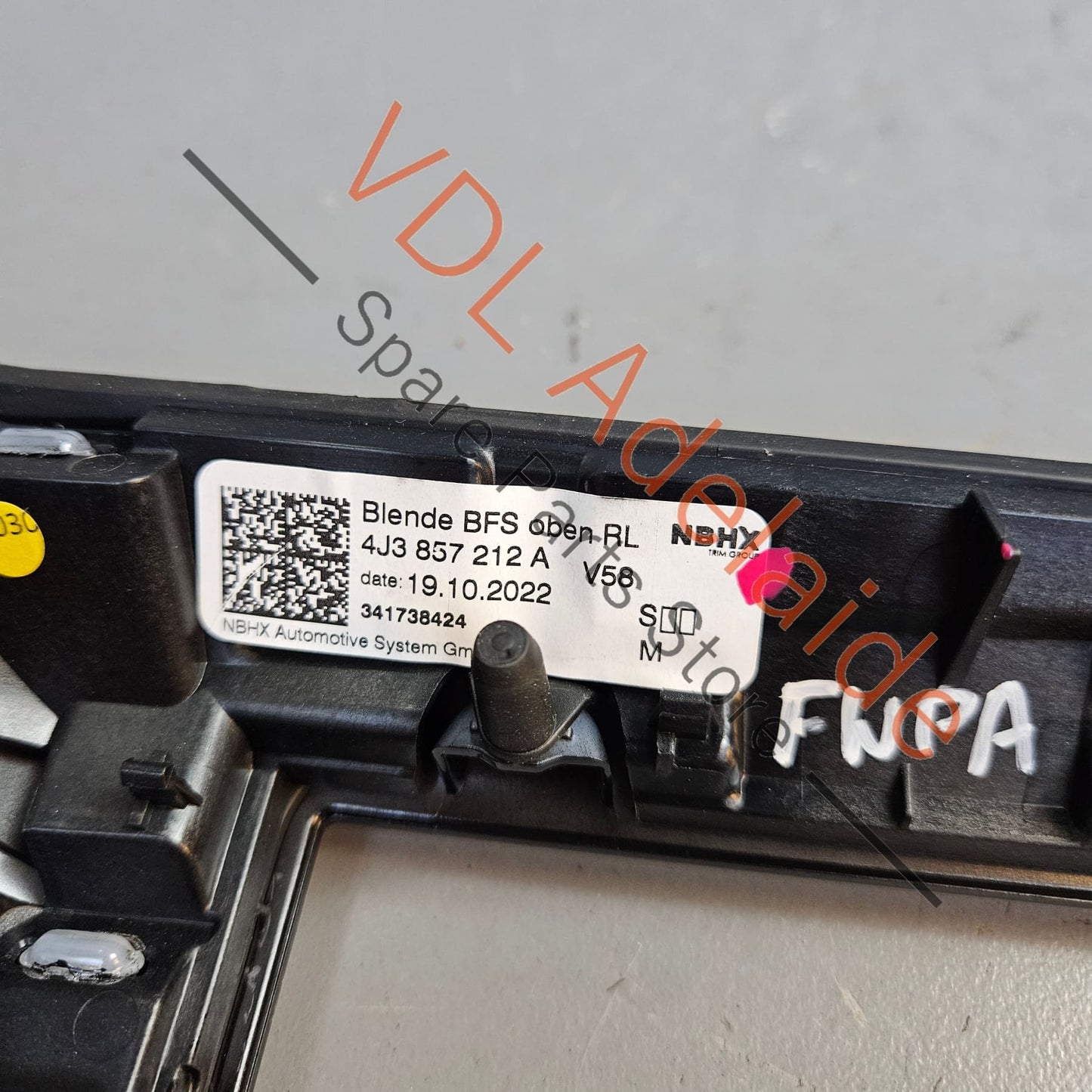 4J3857212A Audi e-Tron Gloss Black Interior Dashboard Trim 4J3857212A