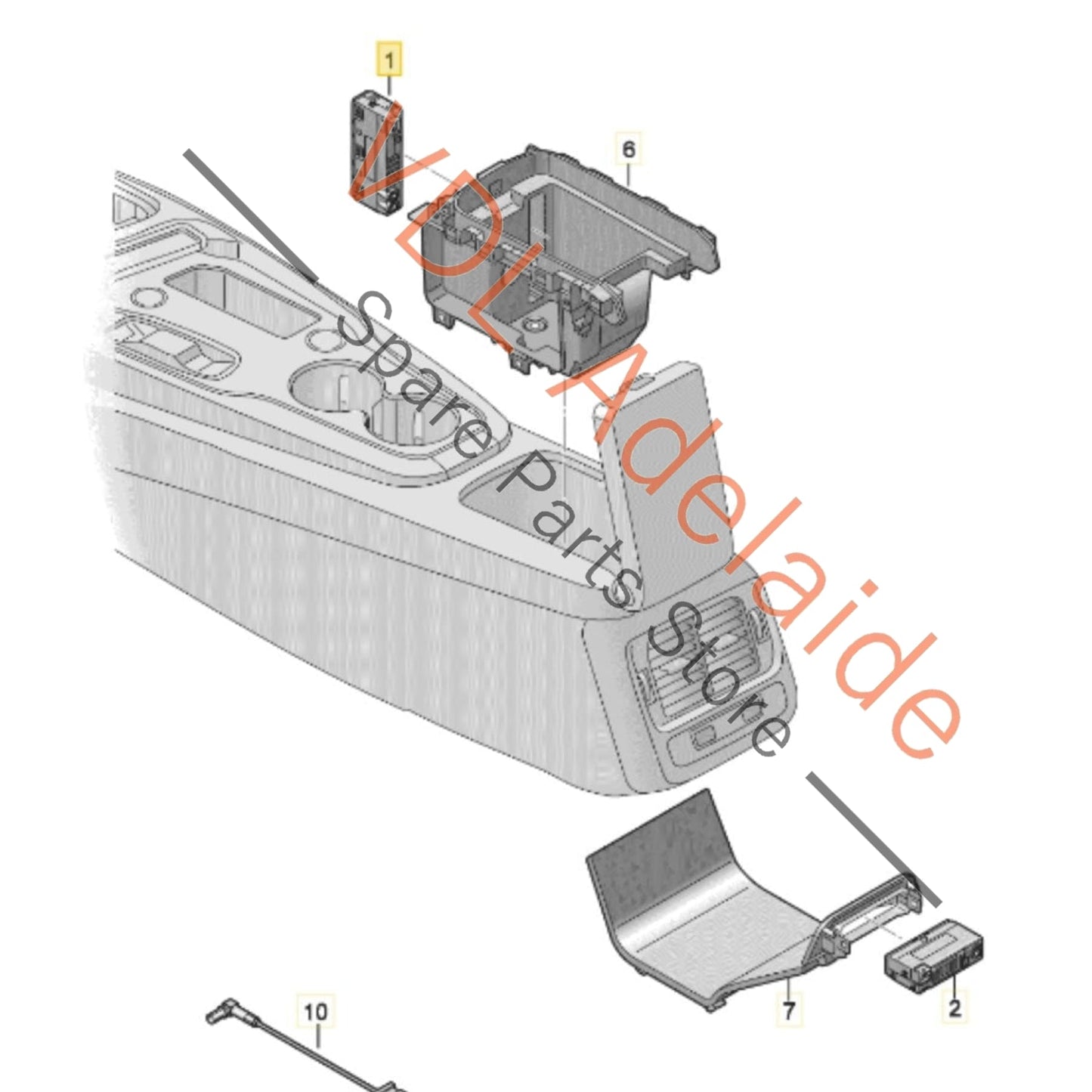 4N1035736 VW Audi Porsche 2x USBC USB-C Charge Port Module 4N1035736
