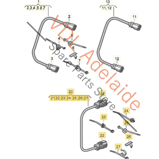 9J1971079A Audi e-Tron Porsche Taycan Hivg Voltage Chgarger Wire Cable 9J1971079A