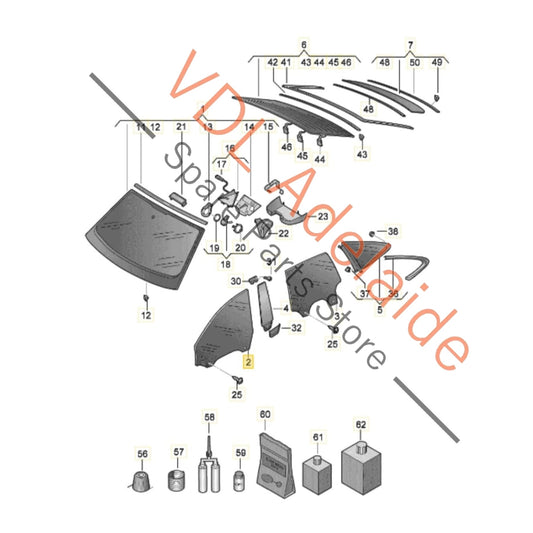 9J1845019D Audi e-Tron GT Front Left Door Window Glass 9J1845019D