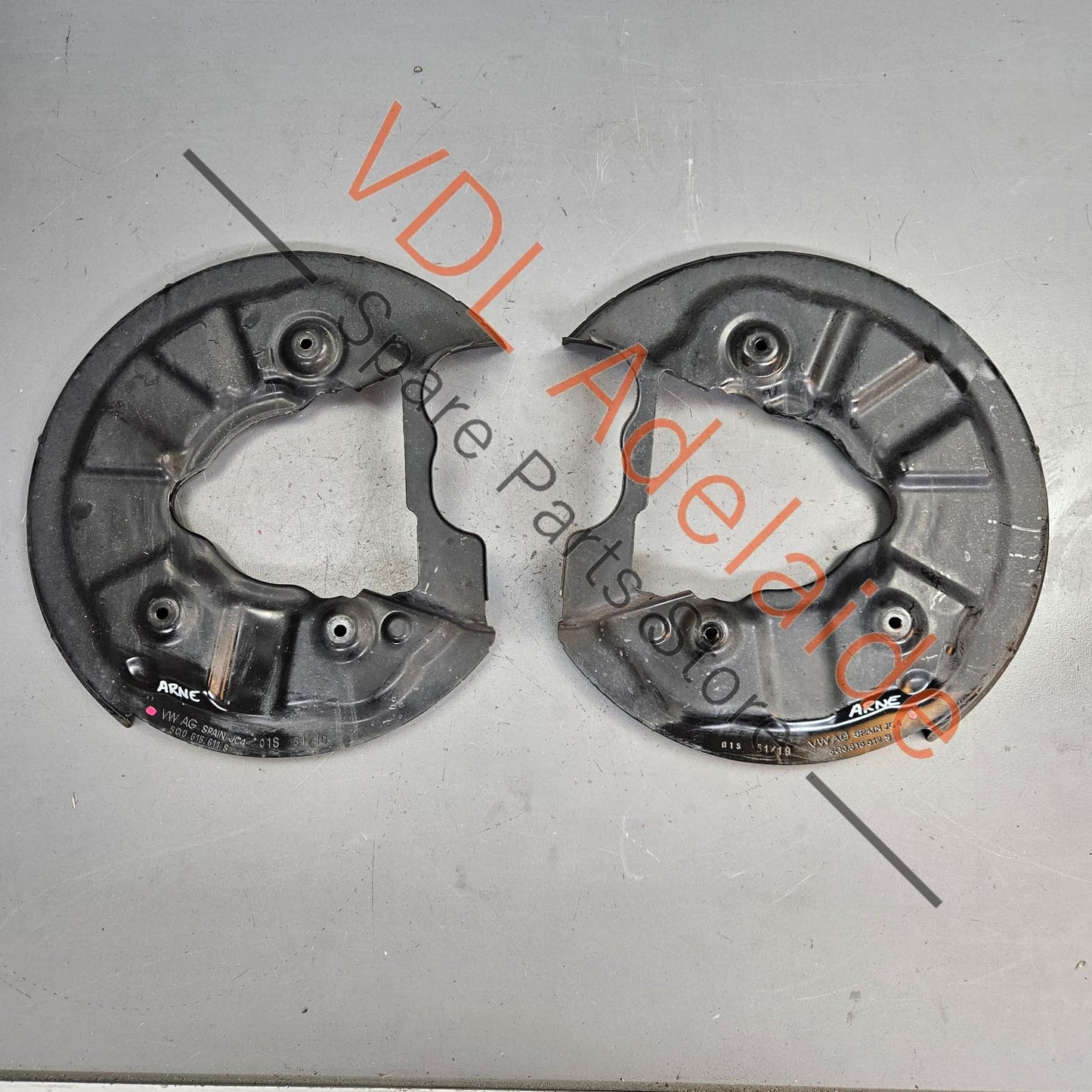 5Q0615611S 5Q0615612S VW Golf R Audi RS3 RSQ3 Pair of 310mm Rear Brake Dust Shields 5Q0615611S 5Q0615612S