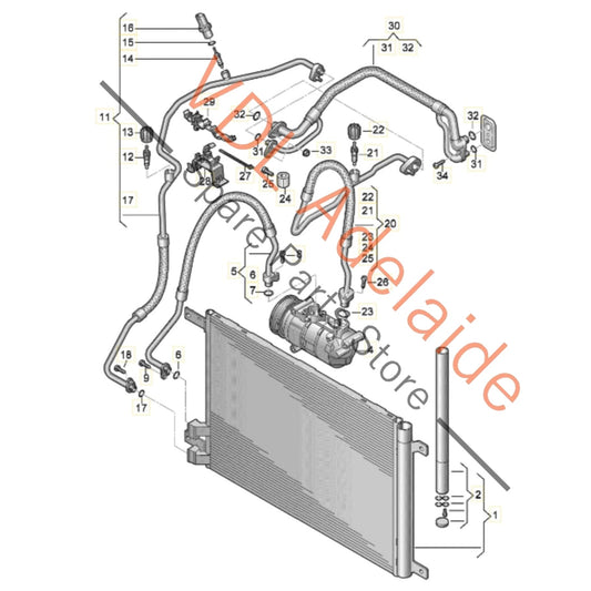 5Q0816411AS 5Q0816411BF 5Q0816411BE VW Golf MK7 AC Condenser 5Q0816411AS 5Q0816411BE 5Q0816411BF