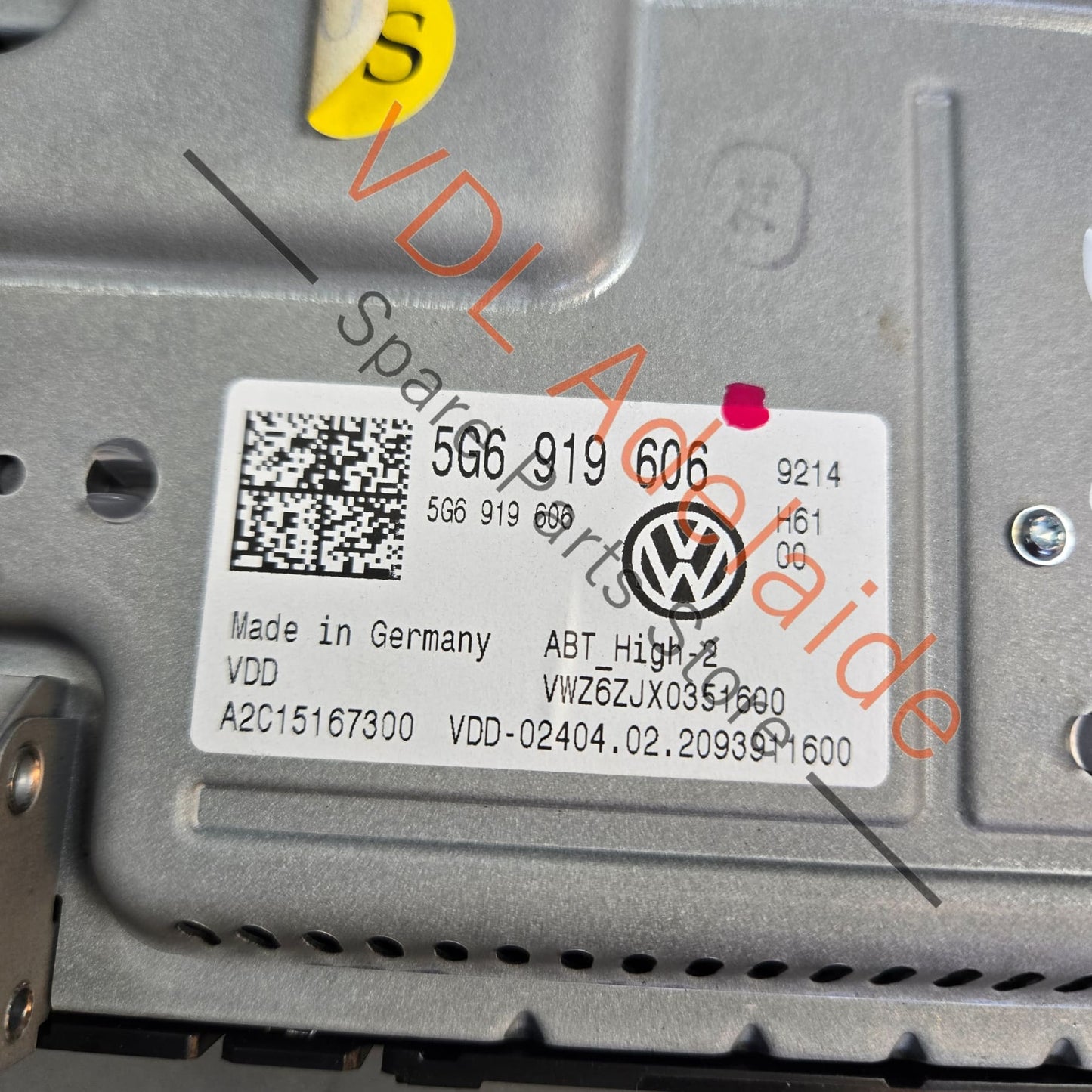 5G6919606 VW Golf MK7 Discover Media 9.2in Touchscreen Display Satnav Head Unit Screen 5G6919606
