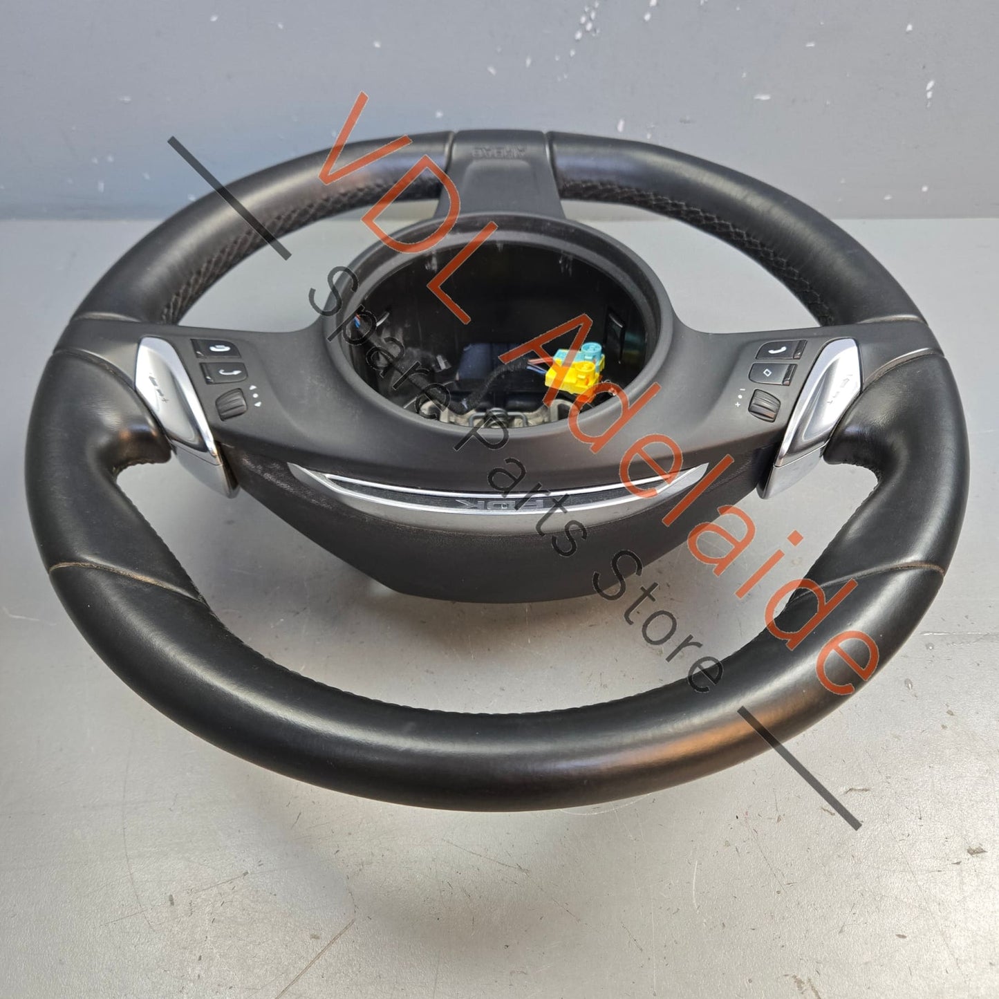 99134780367A34 Porsche 911 991 Cayman Boxster 981 Black Leather Steering Wheel 99134780367 A34