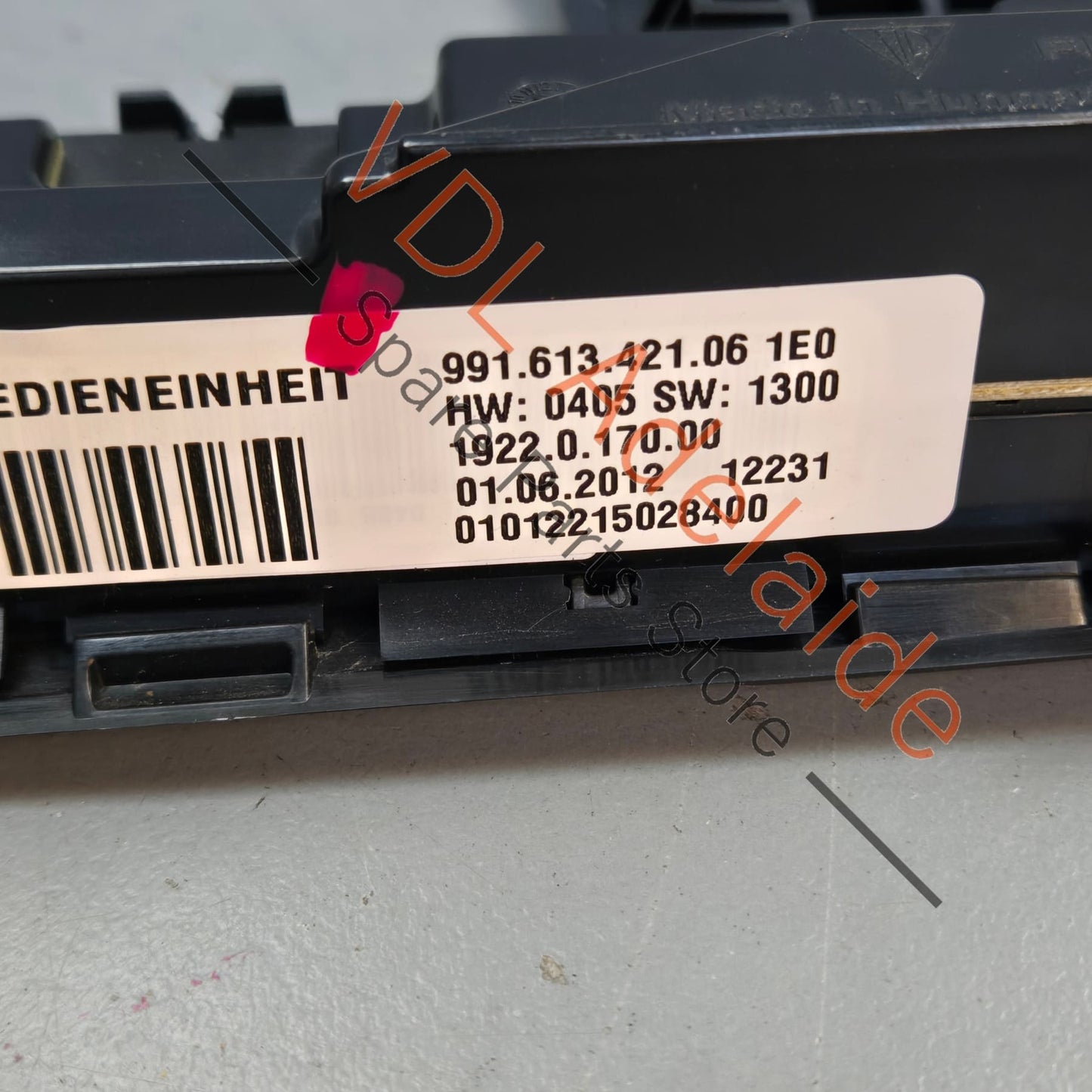 99161312310 991613123101  Porsche Boxster 981 Overhead Roof Control Unit Console Dachbedieneinheit 99161312310