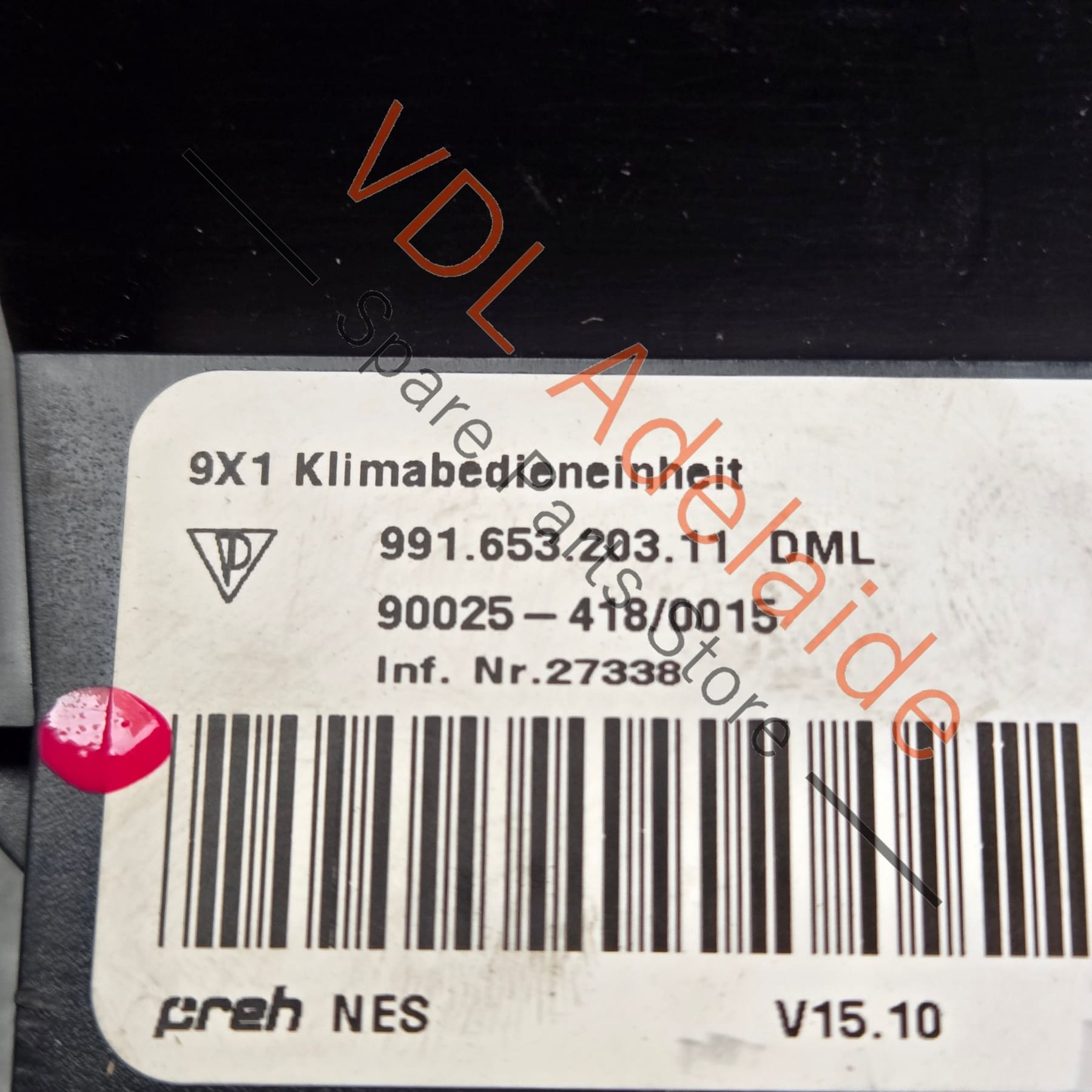 99165320311DML 99165320315  Porsche Boxster Cayman 911 AC Air Conditioning Climate Heater Control Switch 99165320311 99165320315