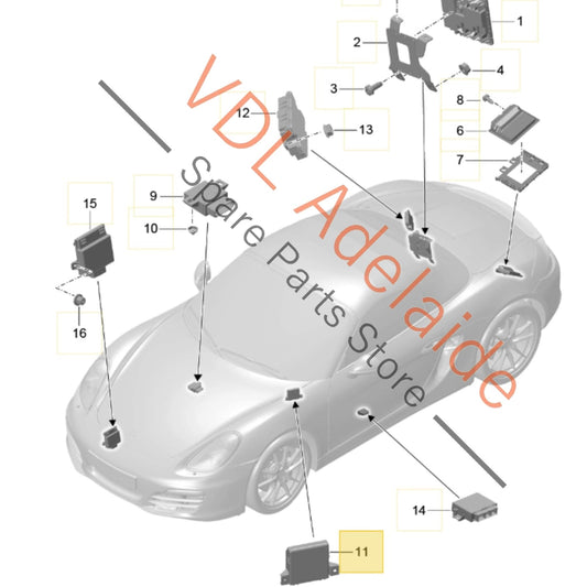 7PP907530L 7PP907530S  Porsche 911 Boxster Cayman Gateway Control Unit 7PP907530L 7PP907530R 7PP907530S