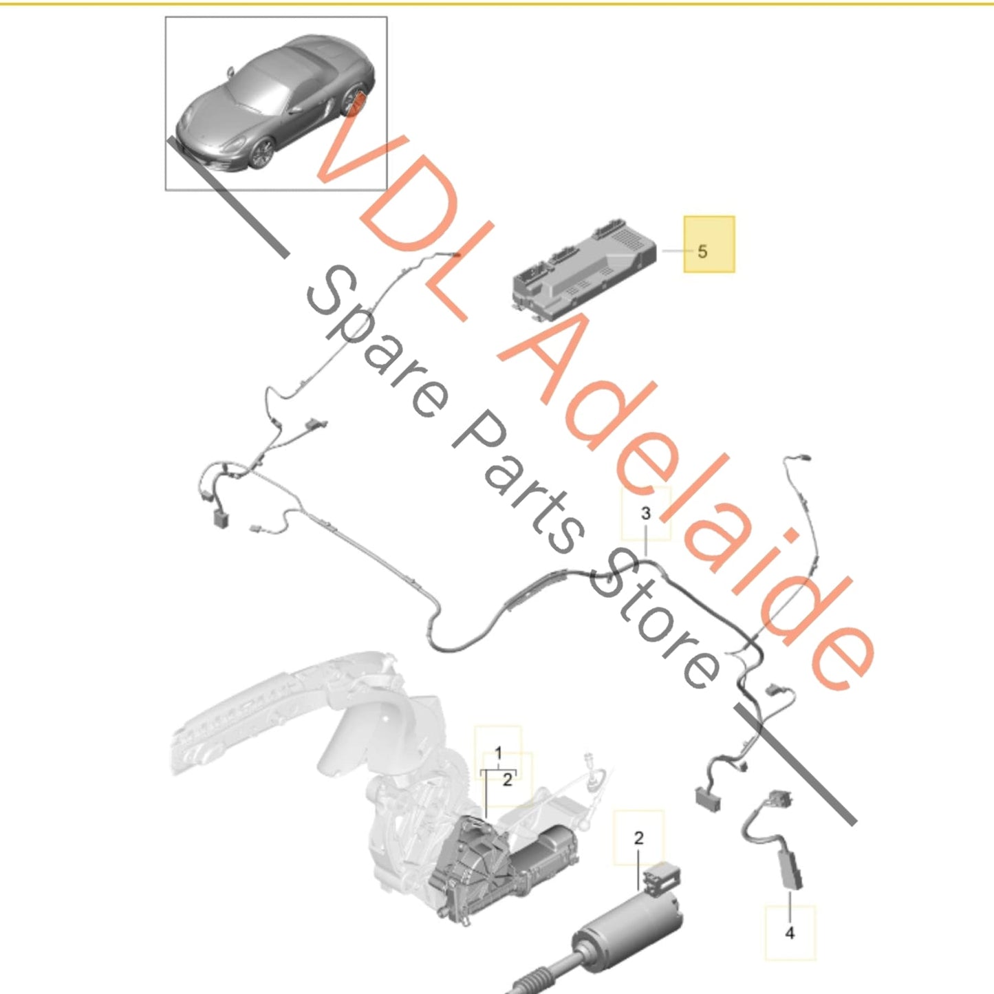 98161812101 98161812103  Porsche Boxster Convertible Roof Control Module 98161812103 98161812101