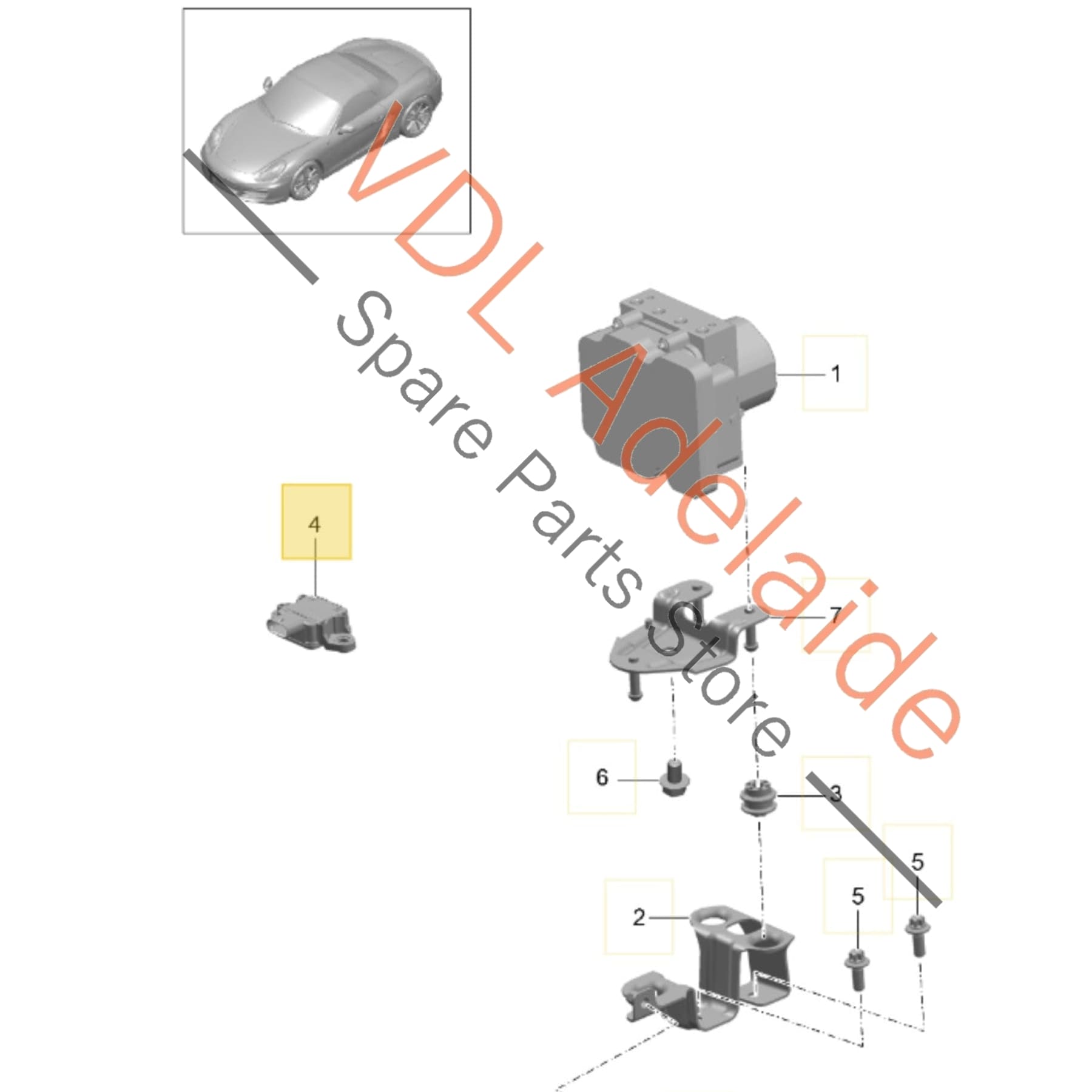 99160614503 99160614501  Porsche Boxster 981 Rotation Rate Sensor for ABS Brakes 99160614503 BOSCH 0265005942