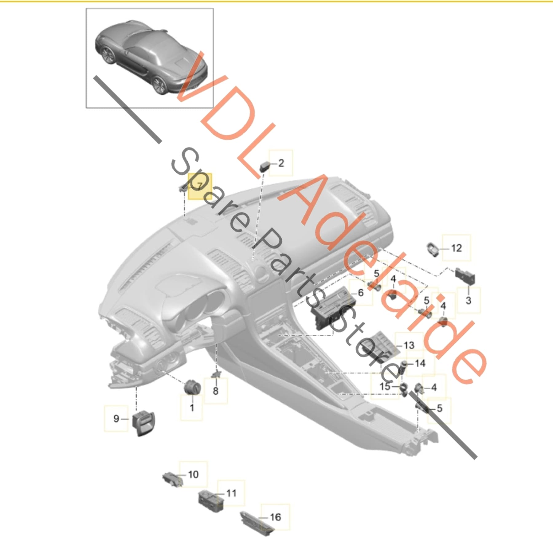 99165324301   Porsche Boxster Sunlight Light Sensor 99165324301