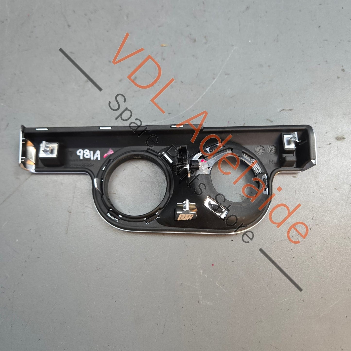 99155238202   Porsche Boxster Cayman 981 Trim for Key & Light Switch Galvano Silver Chrome 99155238202 V08