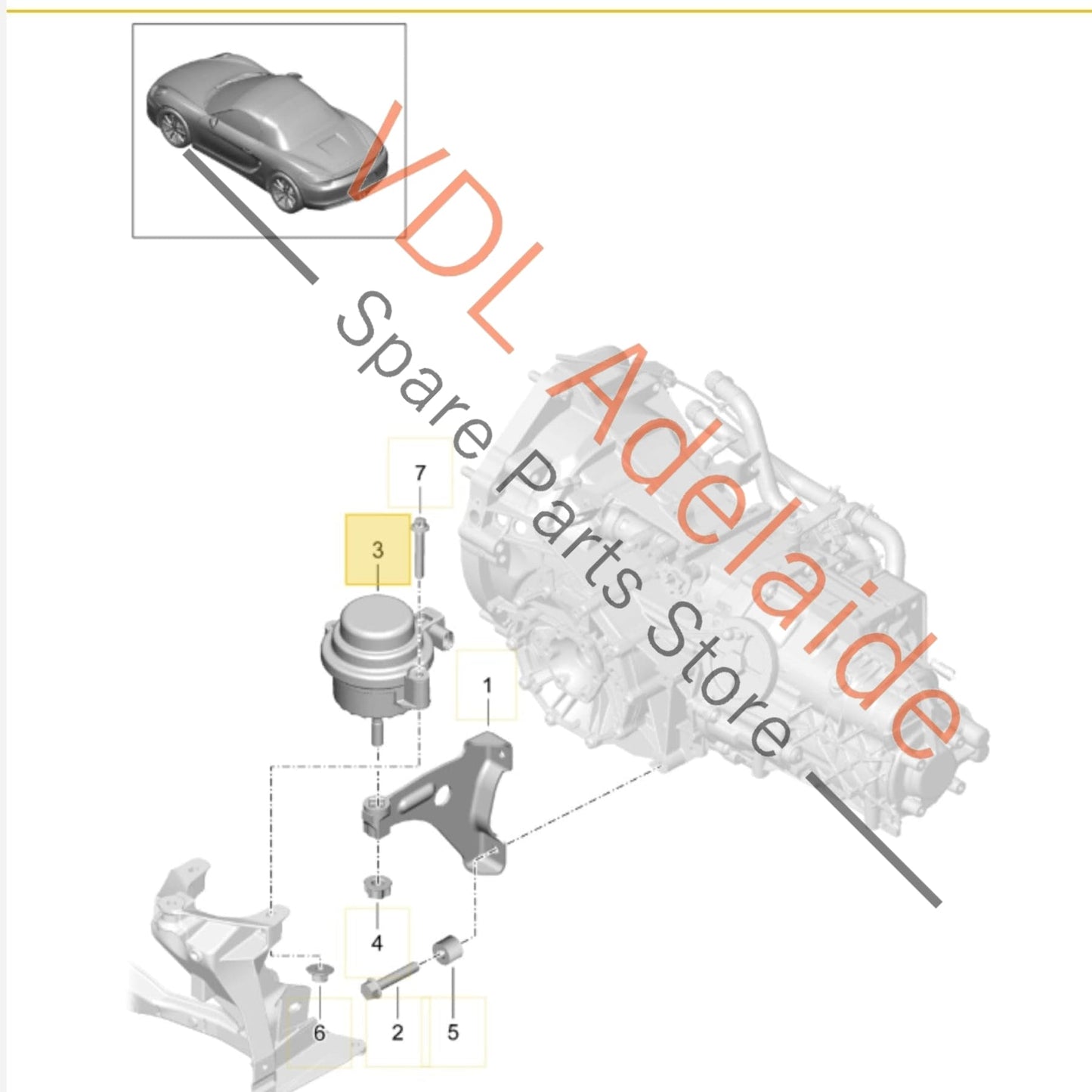98137505904 98137505909 Porsche 981 Cayman Boxster Hydro Hydraulic Engine Mount Mounting 98137505909