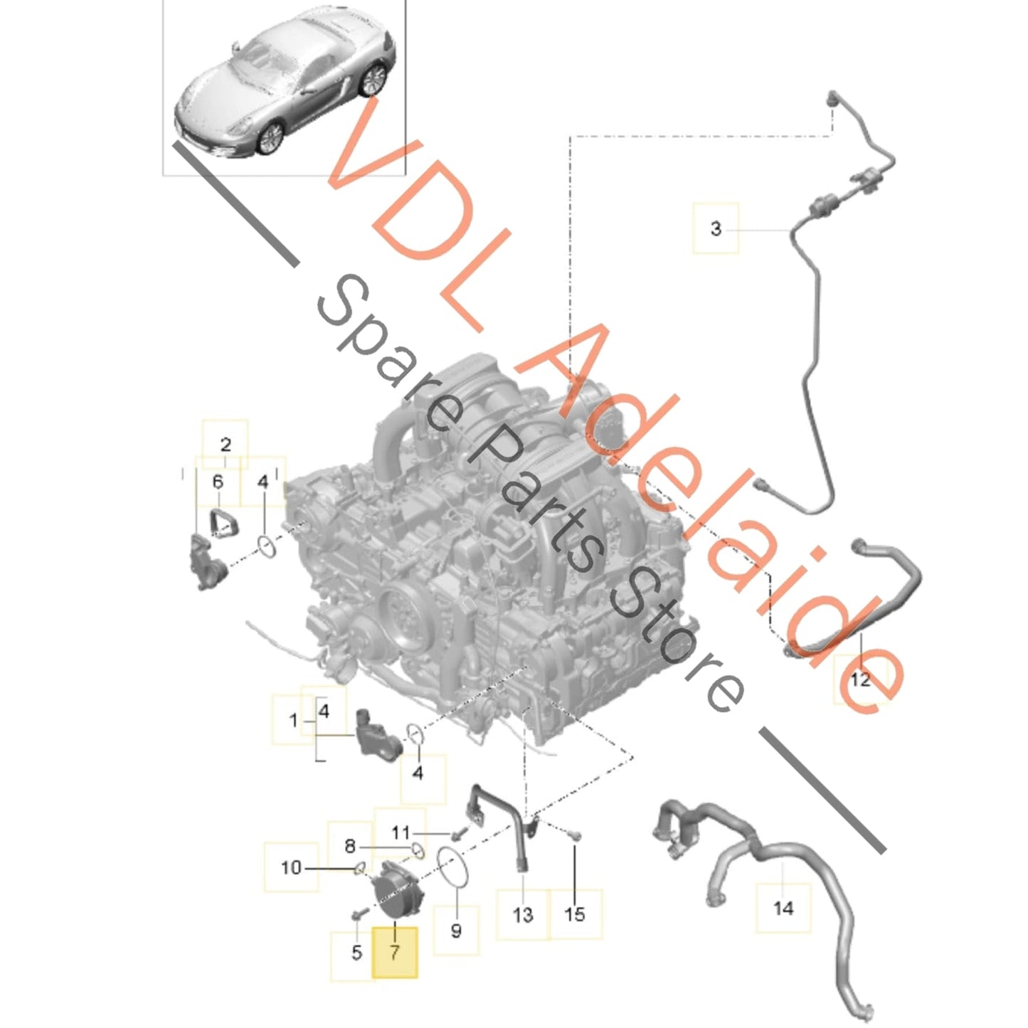 9A111009004 9A111009007 Porsche Cayman Boxster Brake Vacuum Pump 9A111009007