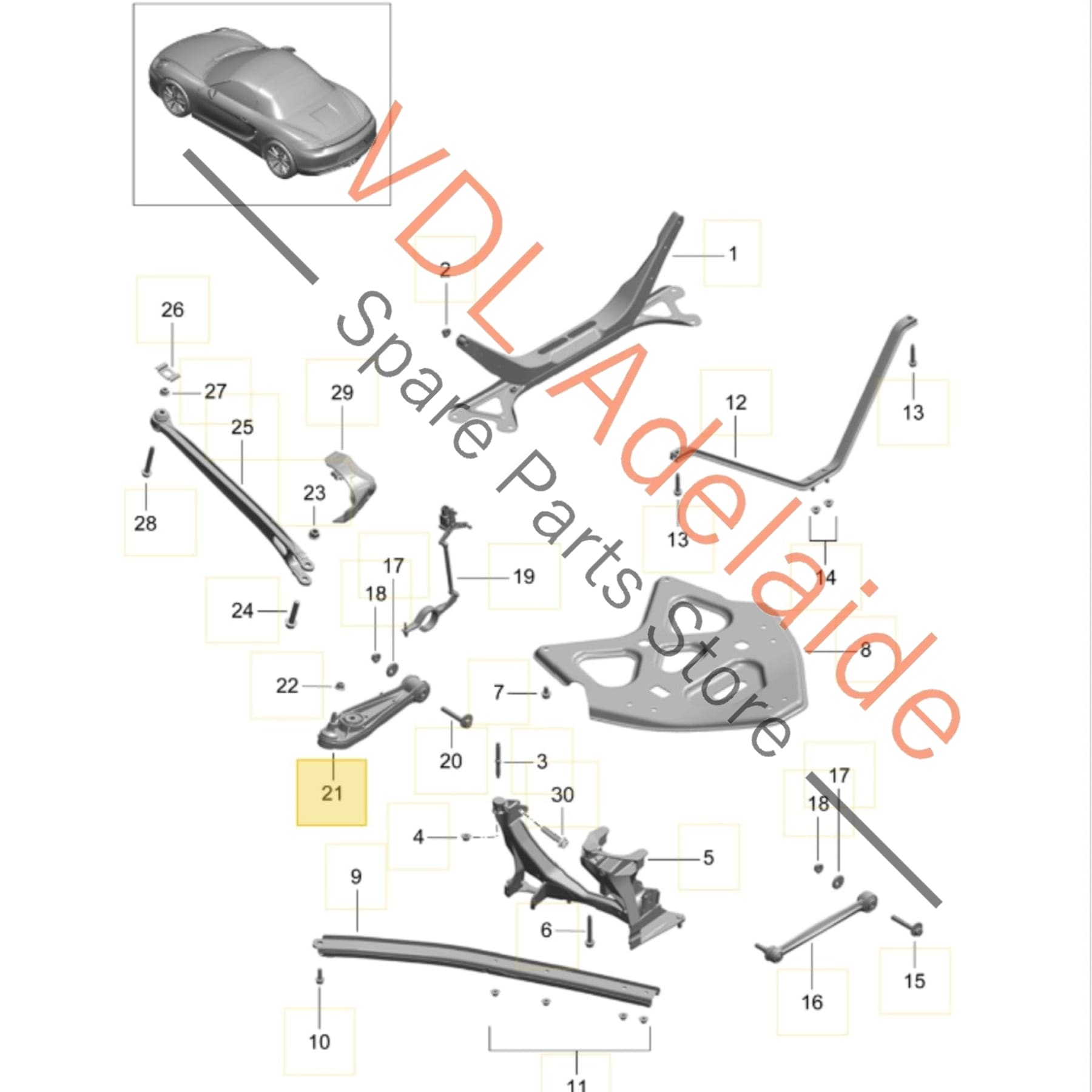 99134134101 98133105300 98133105302 Porsche 911 Boxster Cayman Lower Control Arm Wishbone 99134134101 98133105302