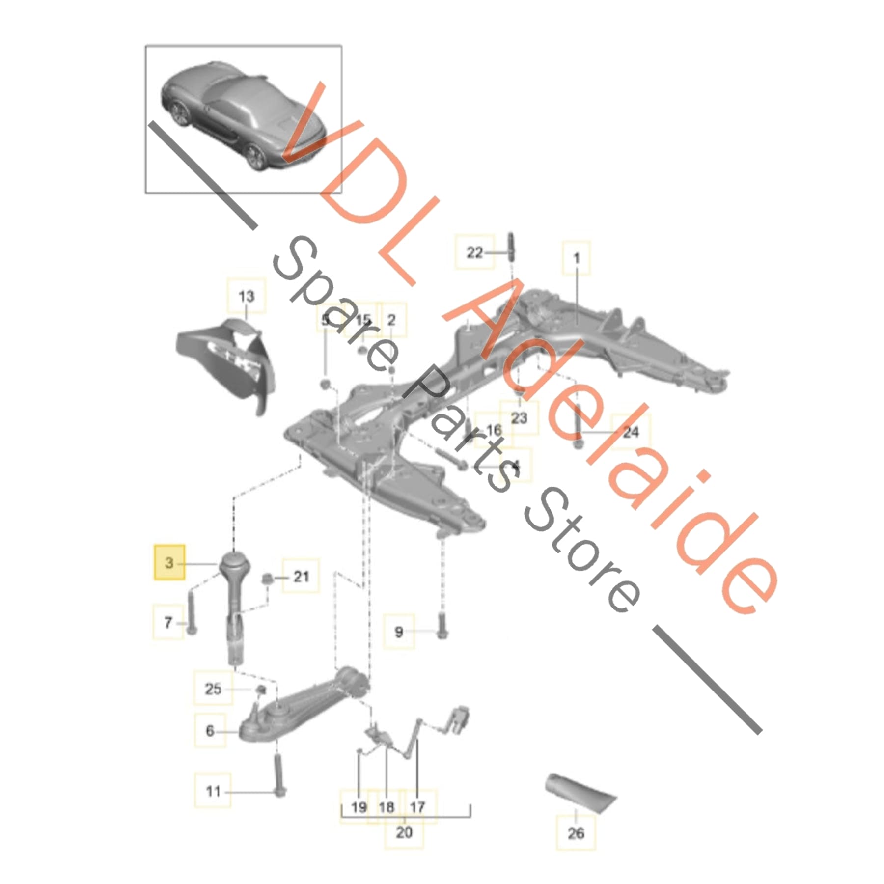 99134104306   Porsche Cayman Boxster 911 Front Suspension Guide Control Arm