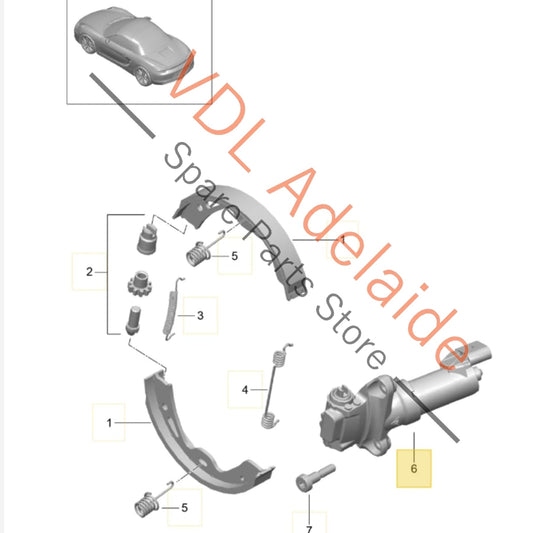97035209205 298609404  Porsche Cayman Boxster 911 Rear Left Handbrake Servo Motor 97035209205 298609404
