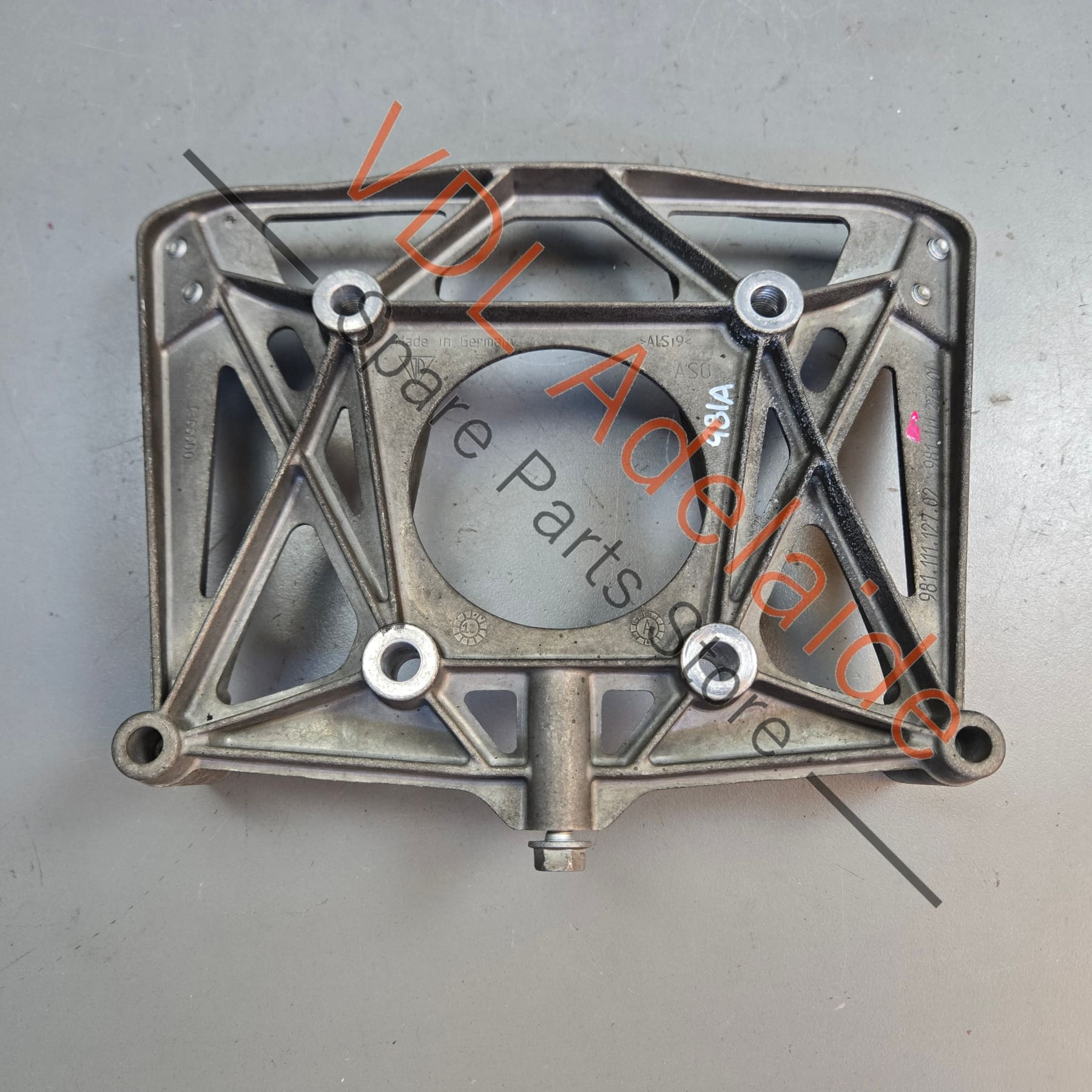 98111112702   Porsche Cayman Boxster Sport Exhaust System Gearbox Mounting Bracket 98111127302